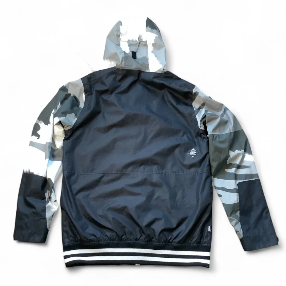 Neff Destroyer 2 Men's Snowboard/Ski Jacket Black White Camo Size Medium - Picture 2 of 12